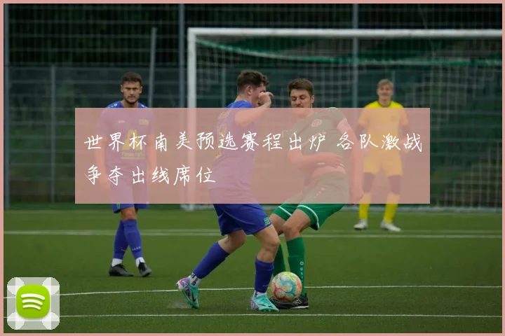 世界杯南美预选赛程出炉 各队激战争夺出线席位